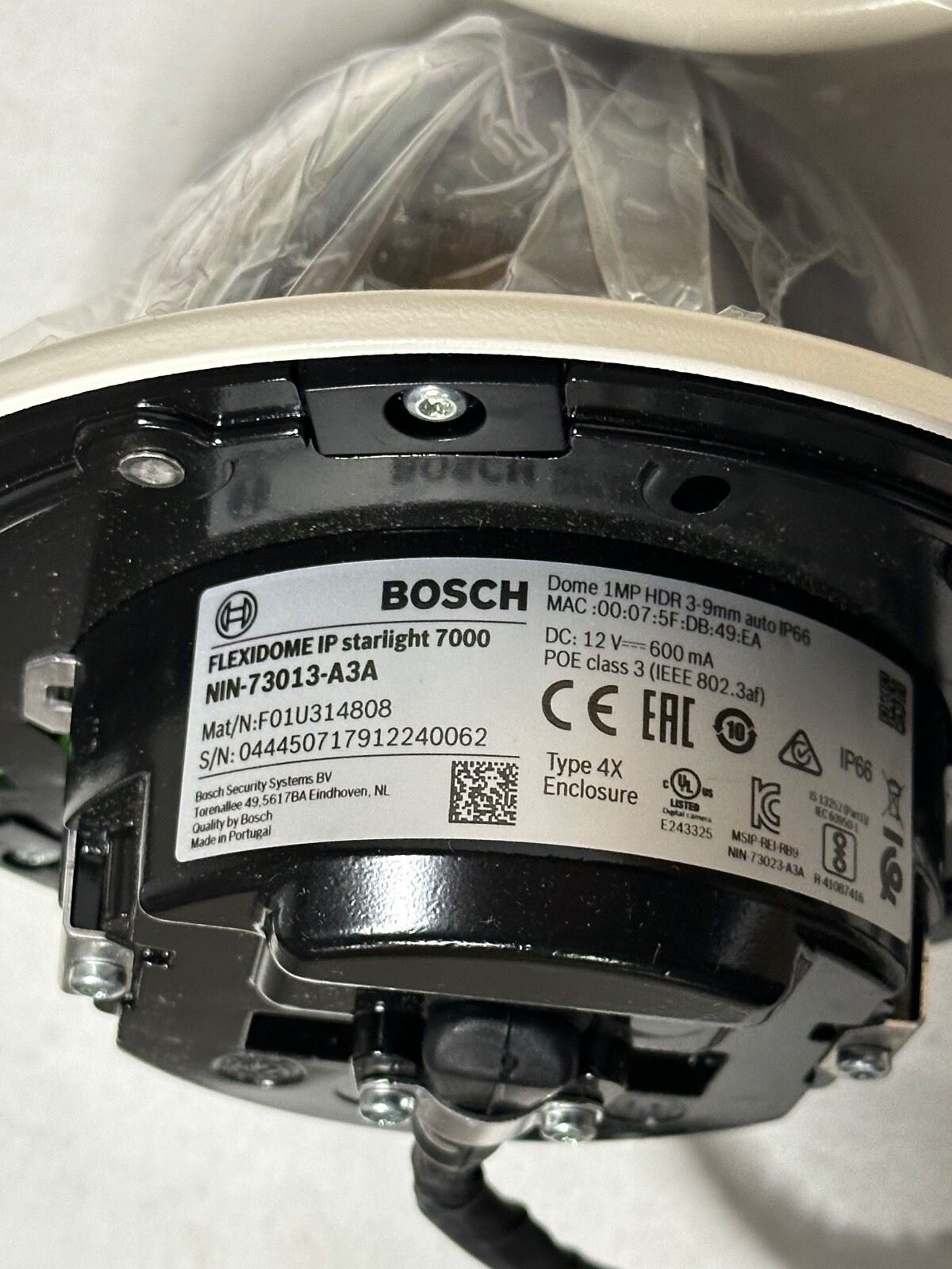 Bosch NIN-73013-A3AS Flexidome IP Starlight 7000 VR 1MP HDR 3-9mm auto IP66 Dome Case of 4