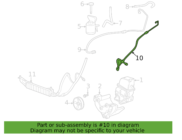 Genuine GM 86344982 Power Steering Fluid Hose Assembly (Pallet of 500)