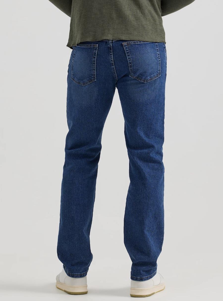 35 x 30 Regular Fit Low Stretch Wrangler Blue Jeans in Denim Blue