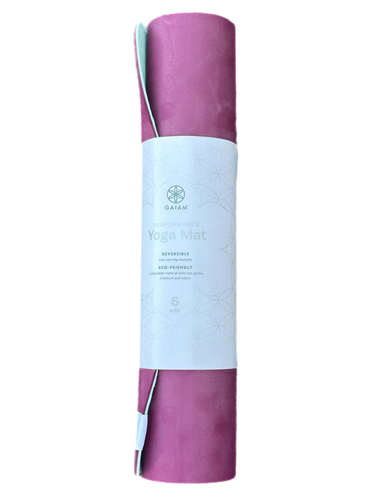 Performance Yoga Mat - Maroon by Gaiam 6mm