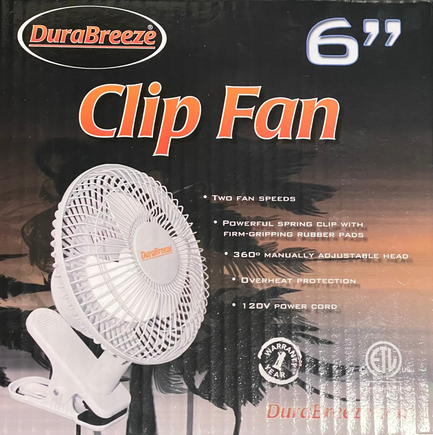  6" Clip On Fan by DuraBreeze