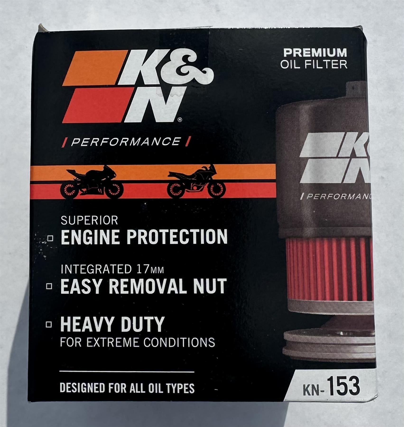 K&N KN-153 Oil Filter for Ducati Monster/Multistrada 2013-2025