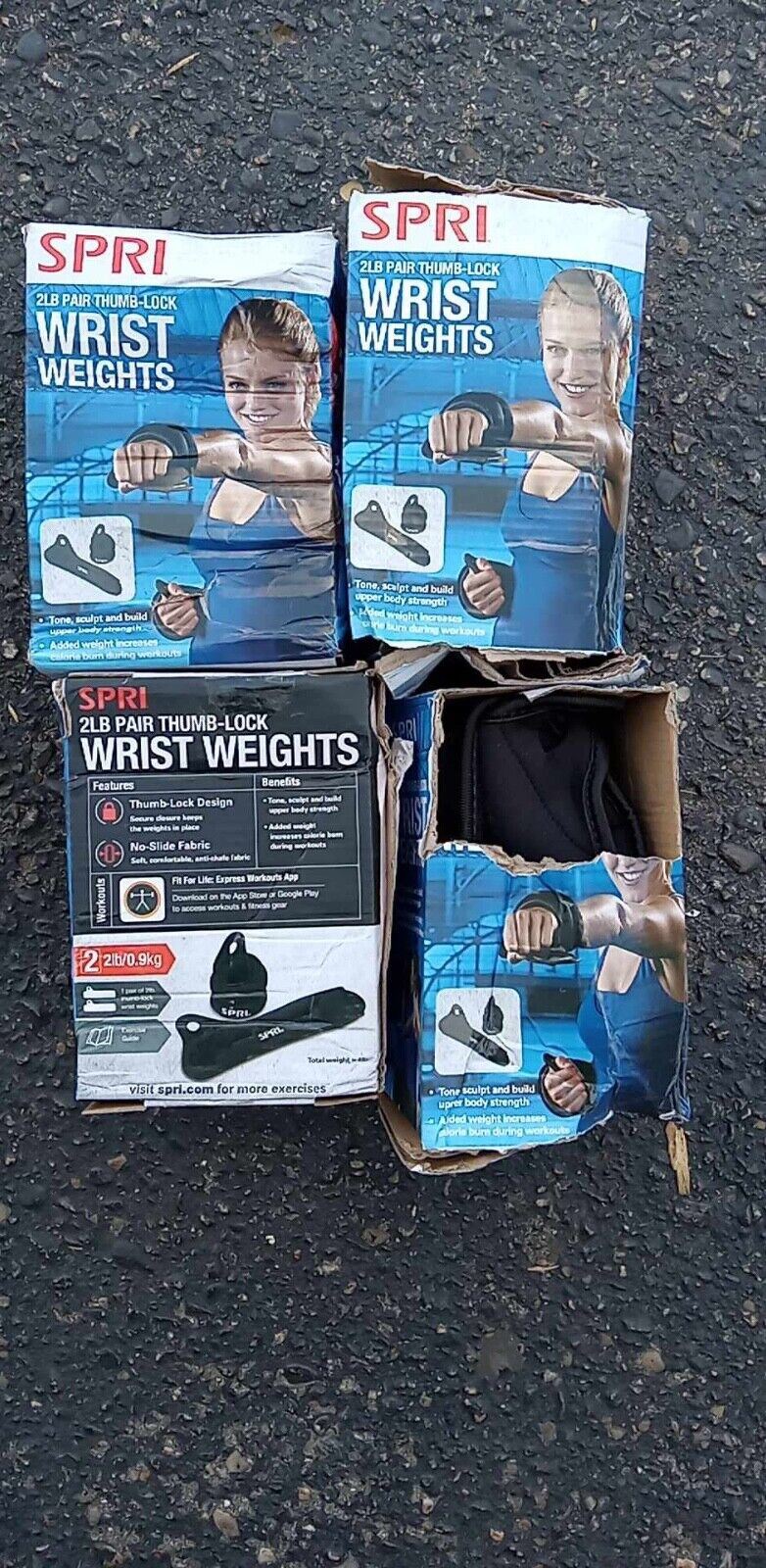 SPRI Wrist Weights Thumblock Arm Set 4lbs 2lb per  Lot of 4 07-71398
