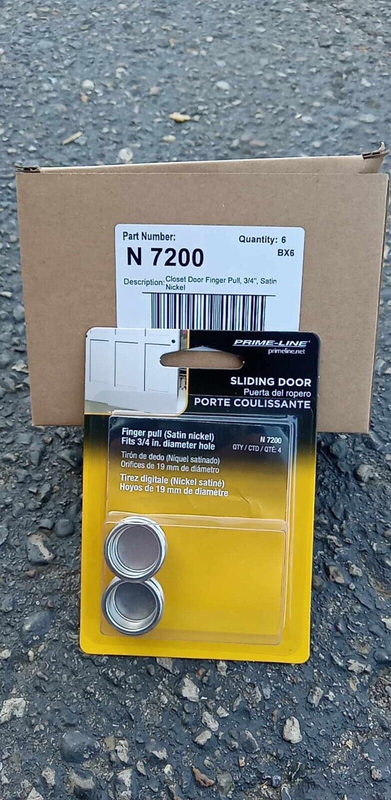 Prime-Line Finger Closet Pull, 3/4 In. x 5/16 In., Satin Nickel N7200 Lot of 6