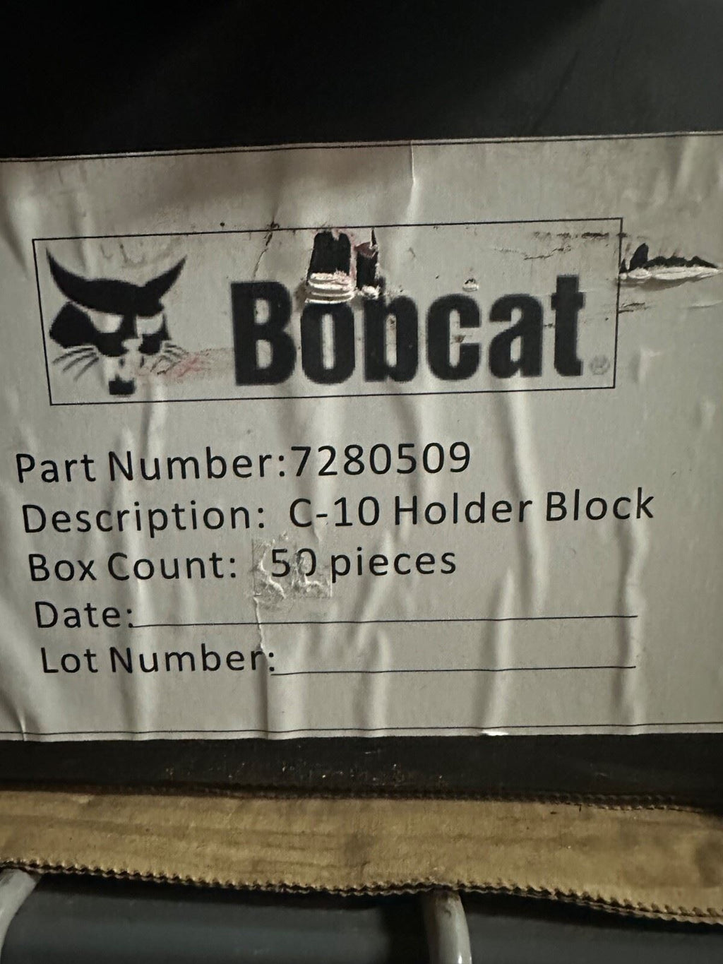 C-10 Bobcat Replacement Block many Bobcat Attachments 7280509 Case of 50