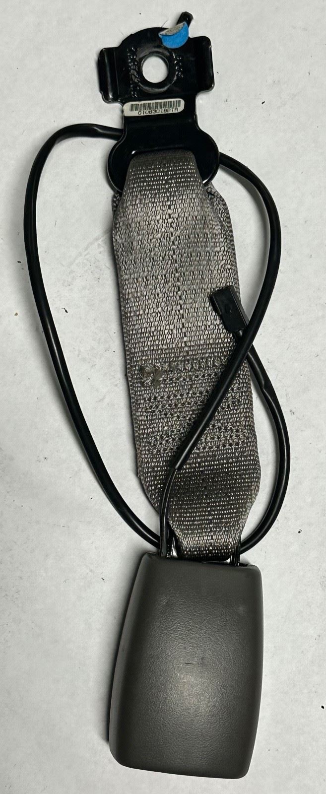 GM 19258474 Front Passenger Seat Belt & Buckle Medium Dark Pewter Gray OEM