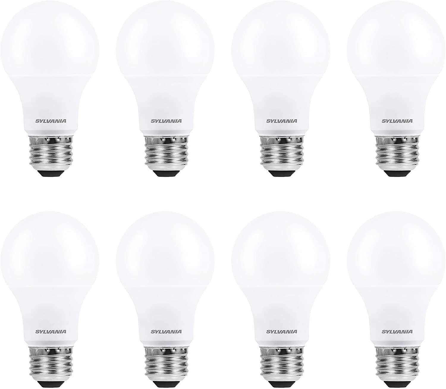 SYLVANIA ECO LED Light Bulb, 60W, 9W, 750 Lumens 3-8 Packs ecoled9a19f8507yvrp8