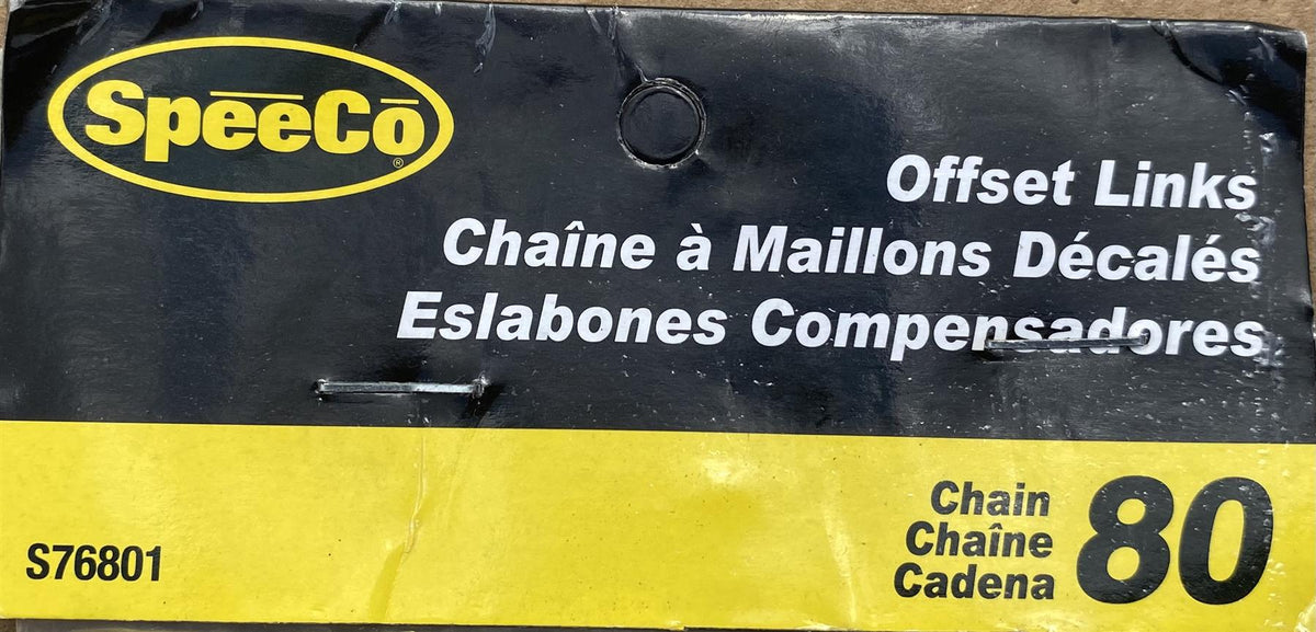 SpeeCo S76801 Roller Chain Offset Link #80 1 in Pitch