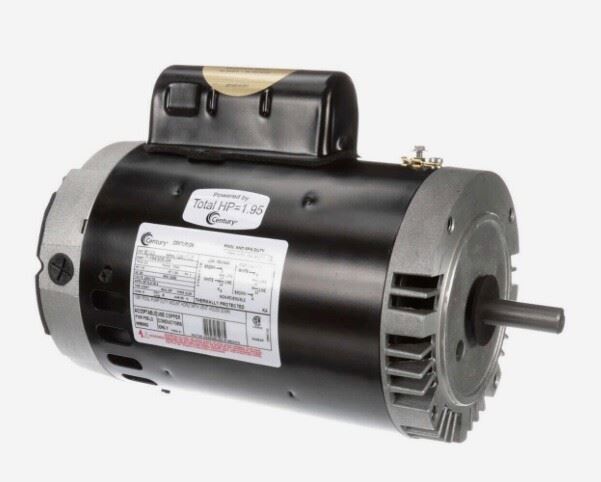 New Motor, Century, 1.5hp, 115v/230v, 1-Spd, 56Cfr, C-Face Key  B123