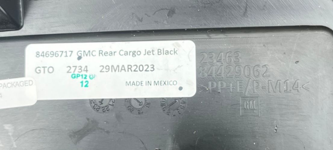 OEM GMC Yukon Illuminated Cargo Sill Plate - Jet Black (Part #84696717)