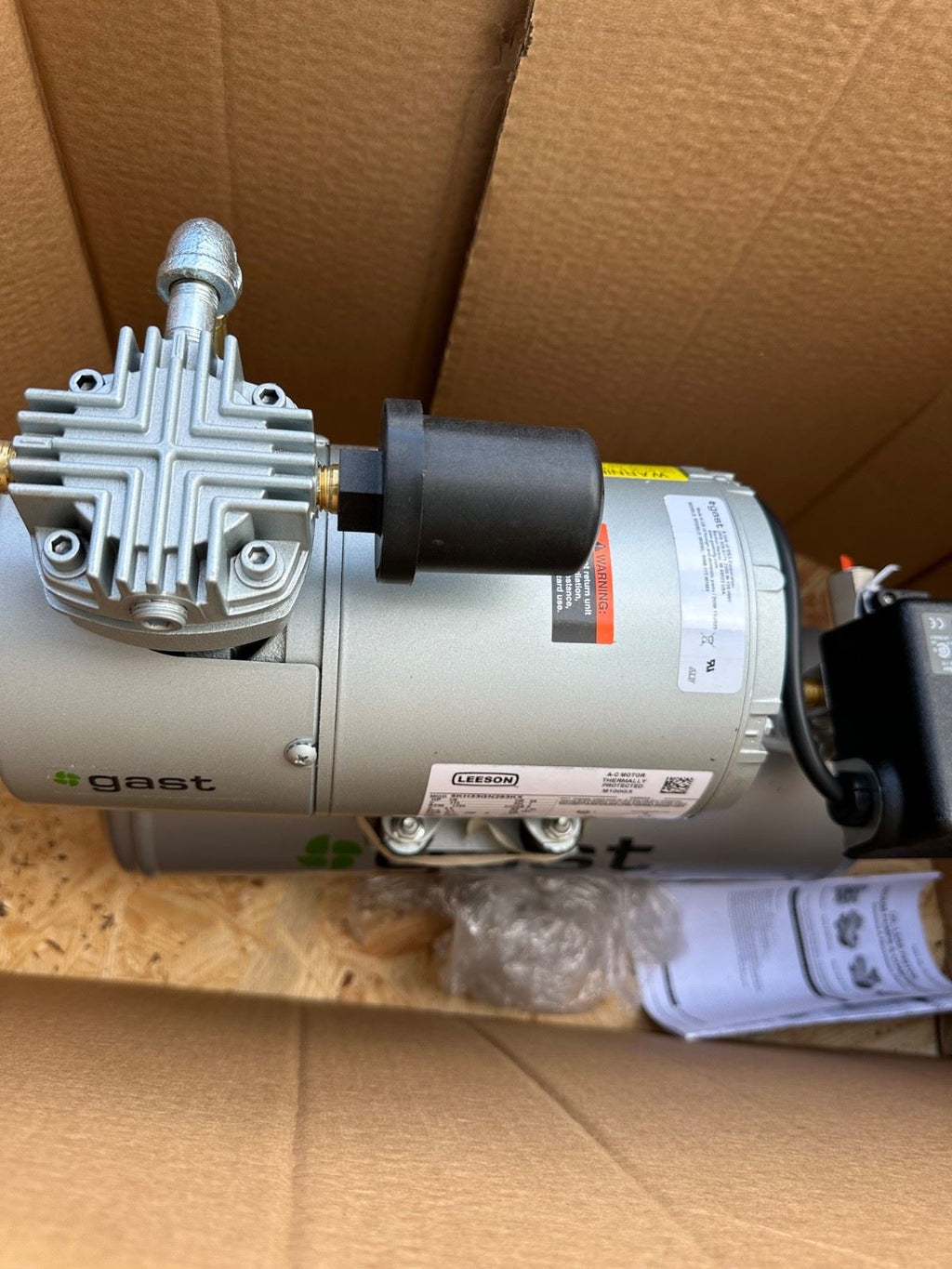 Gast 1HAB-11T-M100X Piston Air Compressor | 1/6 HP, 2 Gallon Tank, 115V