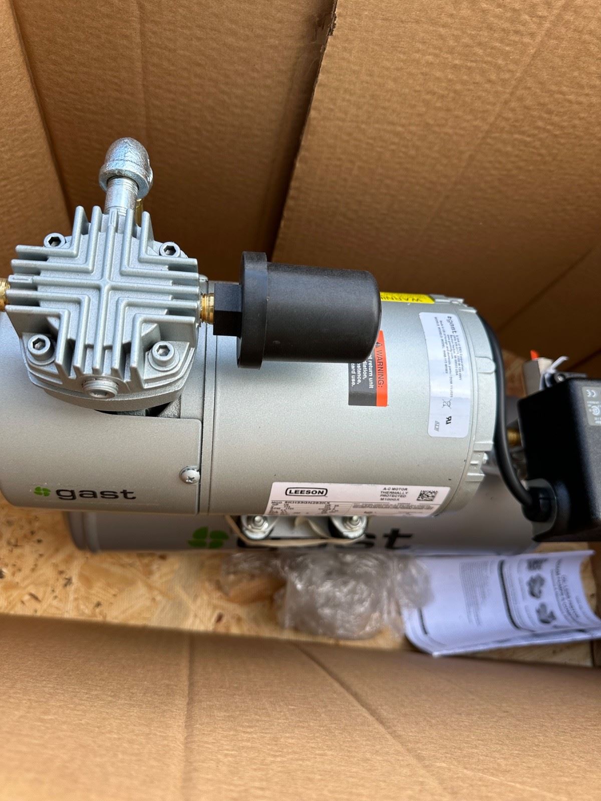 Gast 1HAB-11T-M100X Piston Air Compressor | 1/6 HP, 2 Gallon Tank, 115V