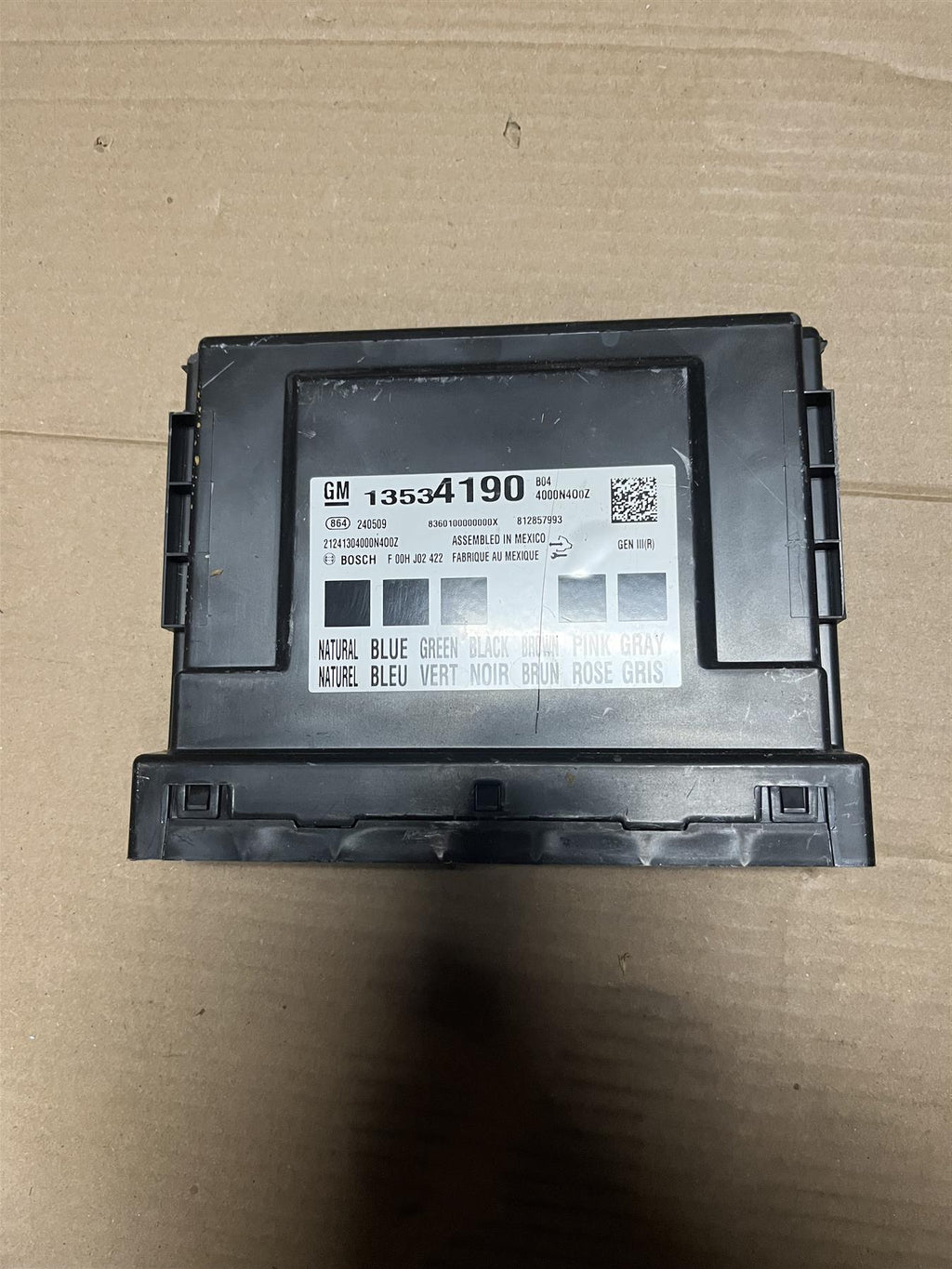 GM Body Control Module BCM 13534190 Genuine OEM