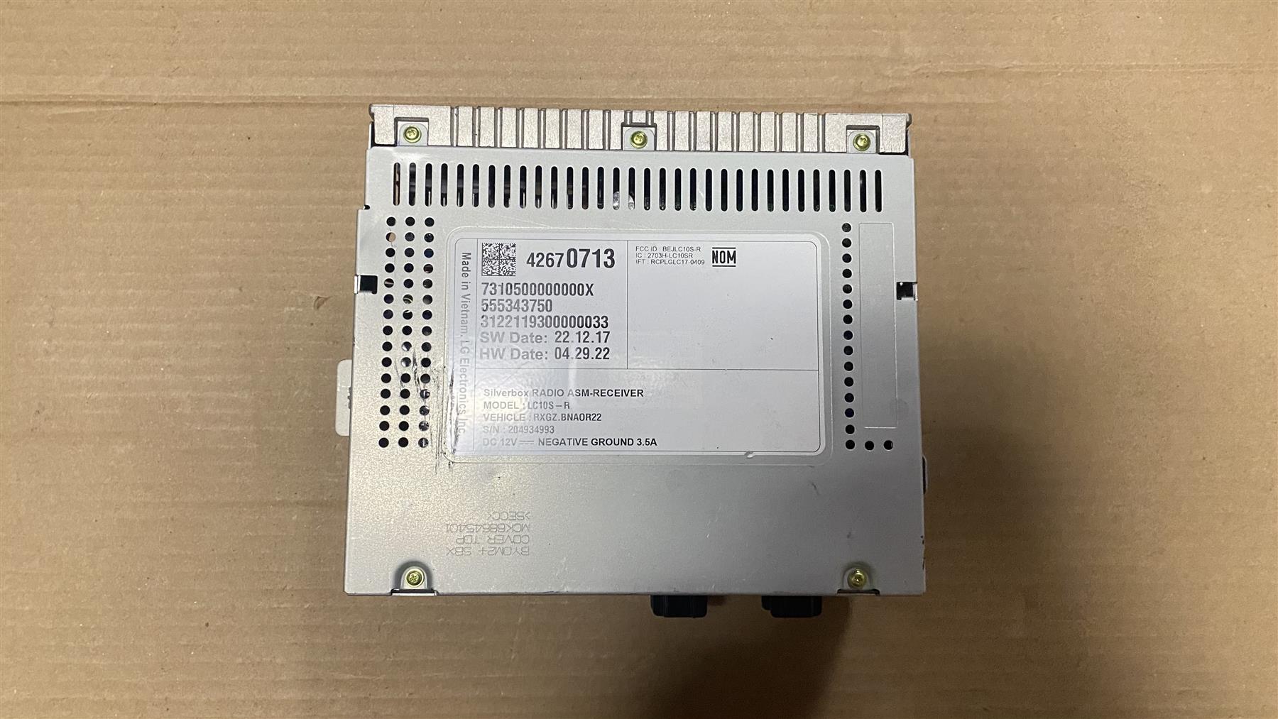 GM Radio Receiver Infotainment Module 42670713 Bolt EV