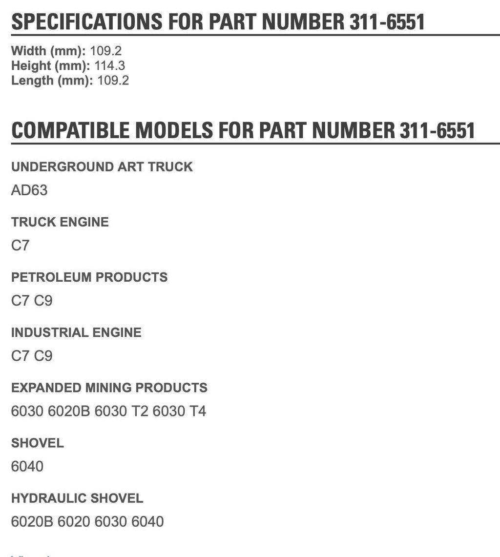 New OEM Idler Pulley for C7 C9 Caterpillar Engines 311-6551