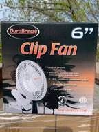 New 6-Inch Clip Fan 2-Speed Fan Manually Adjustable 360° by Durabreeze