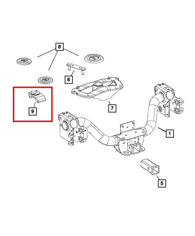 OEM Front Tie Down Bracket Mopar 68349563AB Fits 2019-2022 Ram 3500