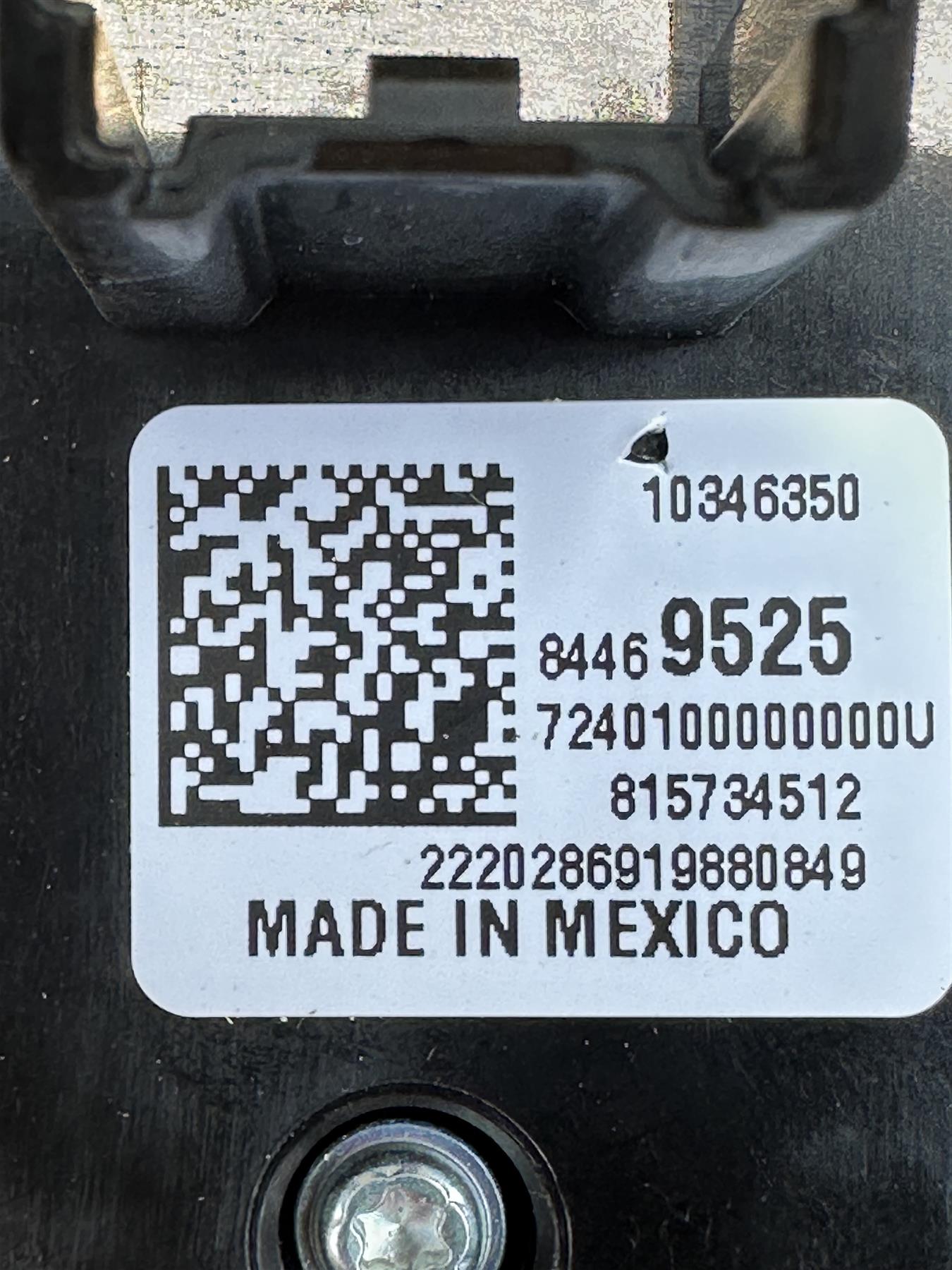 GM 84469525 Jet Black Headlamp Switch for Chevy Silverado 2019-2022