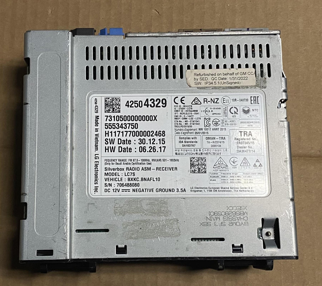OEM | Radio Control unit Fits 2016 Escalade, Camaro GM 42504329