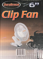New 6-Inch Clip Fan 2-Speed Fan Manually Adjustable 360° by Durabreeze