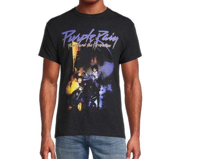 Prince Purple Rain Medium Men's T-Shirt Black Cotton