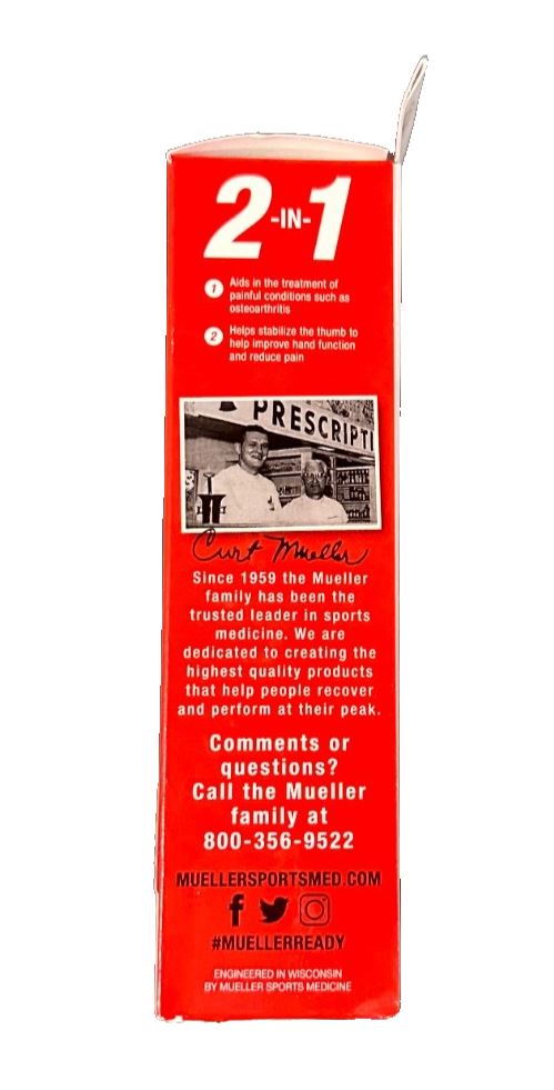 Müeller 62712 Sports Reversible Thumb Stabilizer - Black Case of 12