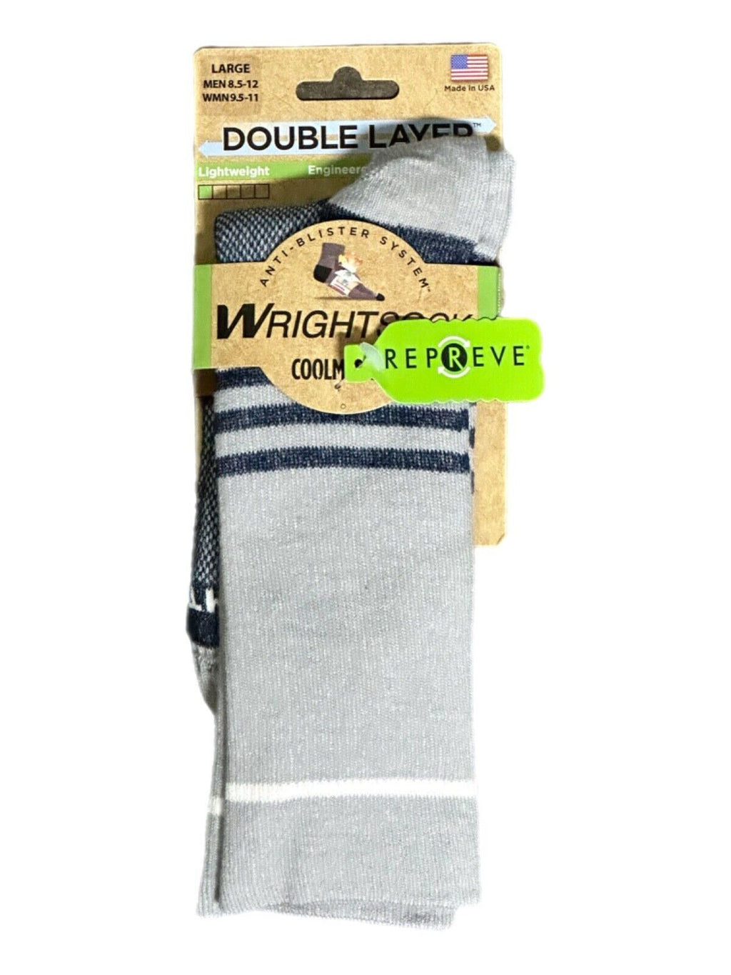 New Pair of Double Layer Anti-Blister Socks Wrightsock Unisex M 8.5-12 W 9.5- 11