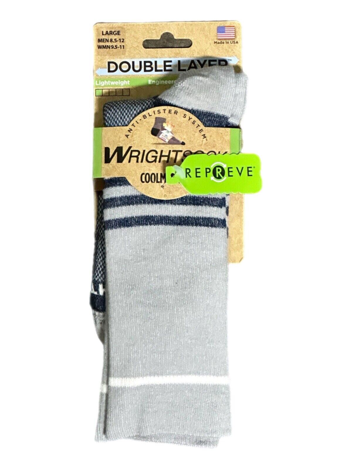 New Pair of Double Layer Anti-Blister Socks Wrightsock Unisex M 8.5-12 W 9.5- 11
