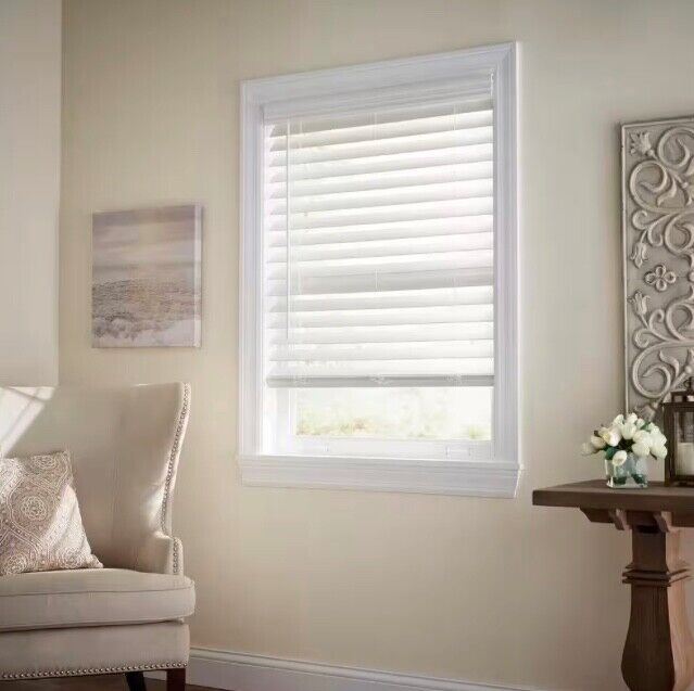 Home Decorators Collections White Cordless 2.5" Faux Wood Blind 1002409508