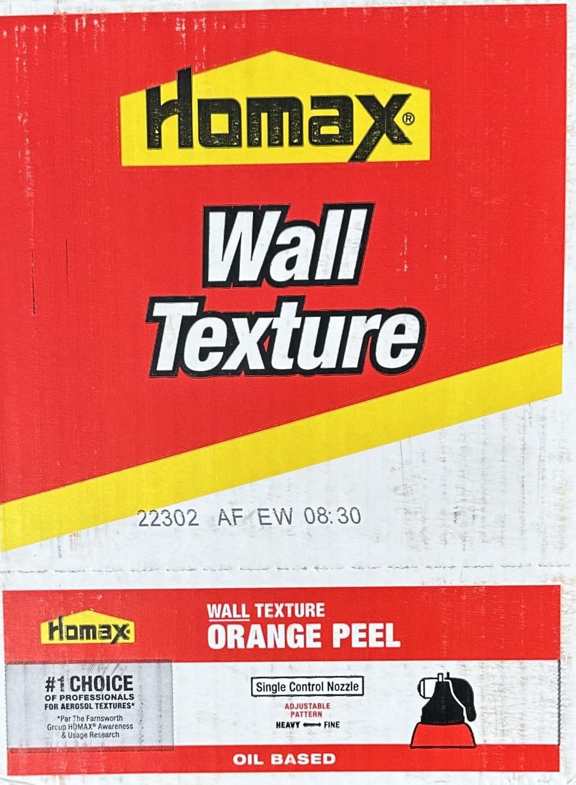 Homax 4055-06 Wall Texture Liquid Pungent Hydrocarbon White 20 oz Can Case of 6