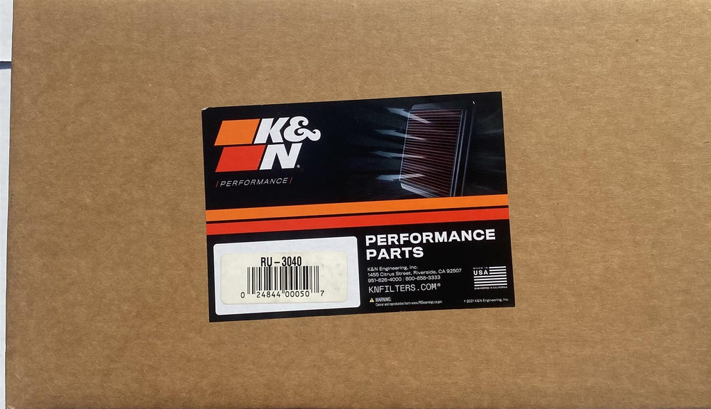 K&N RU-3040 Universal Air Filter for 6 in Intake Applications