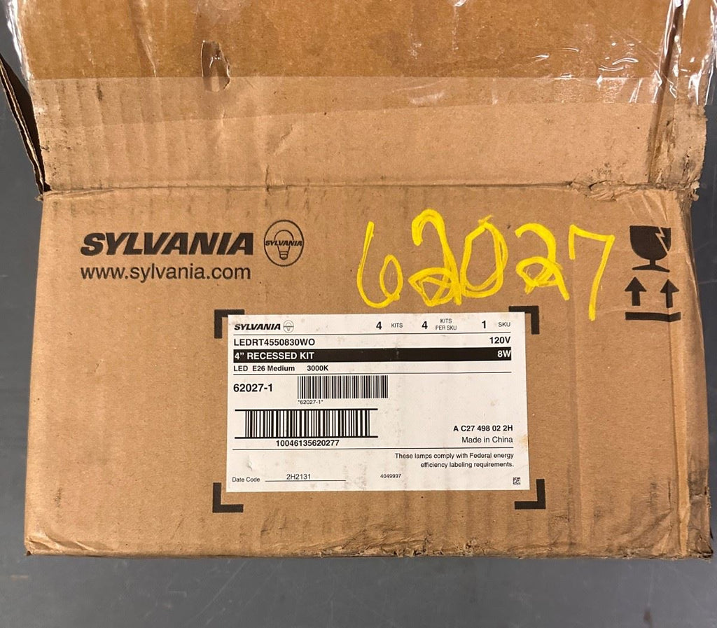4 Inch Recessed Lighting Kit Round 4 Pack by Sylvania 62027-1