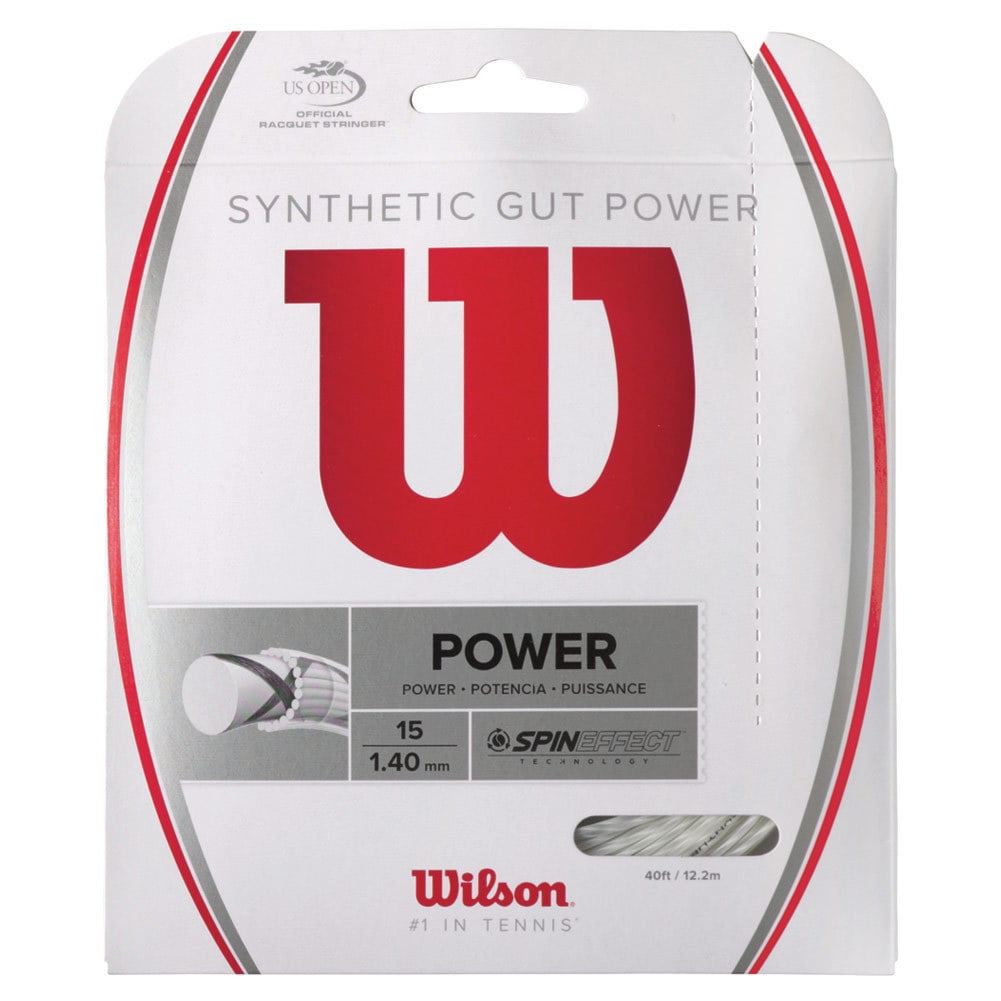 Wilson Synthetic Gut Power Tennis String Set (White, 16g)