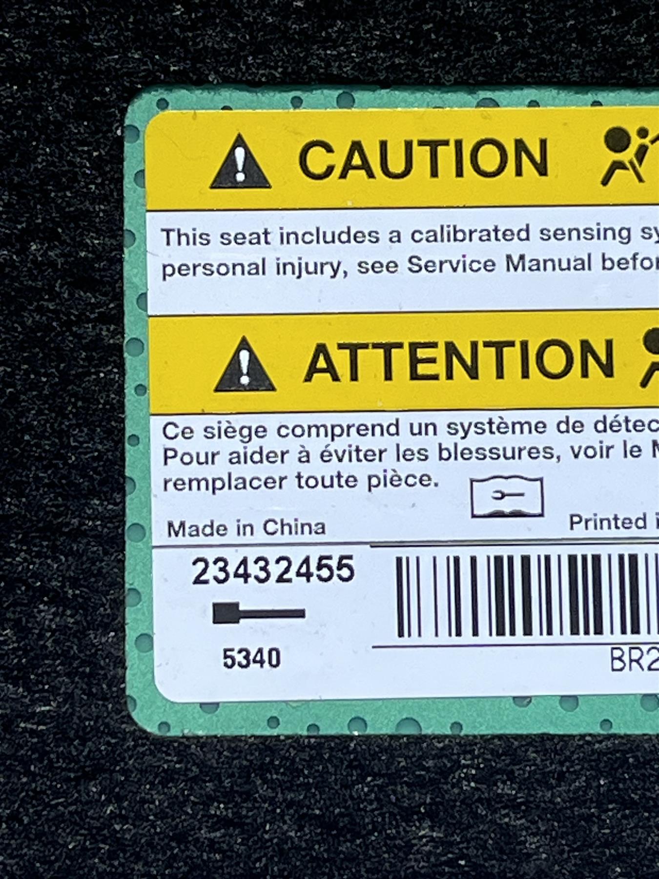 Genuine GM Front Passenger Presence Module 23432455 - OEM Control Unit