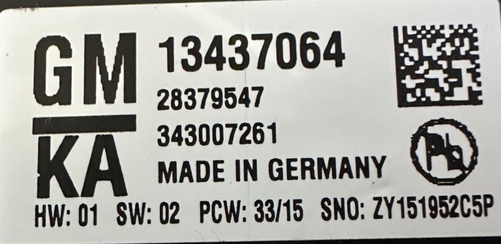 OEM | Anti Theft Sensor Fits 2017-2025 XT4, XT5, XT6 GM 13437064