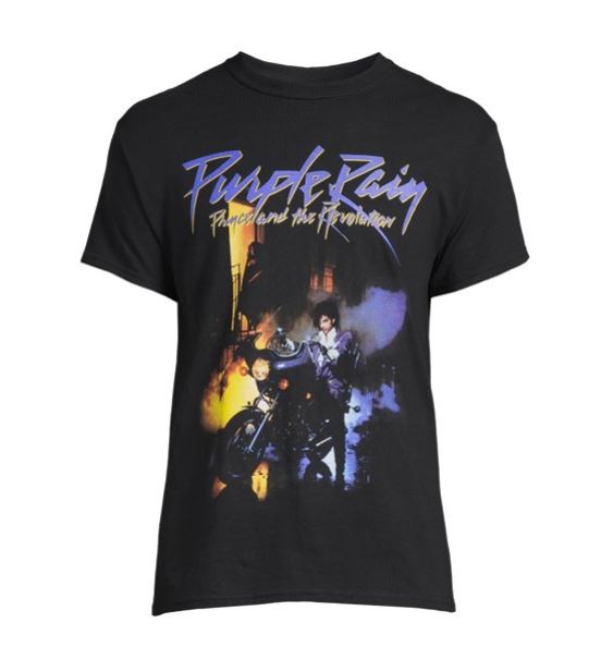 Prince Purple Rain Medium Men's T-Shirt Black Cotton