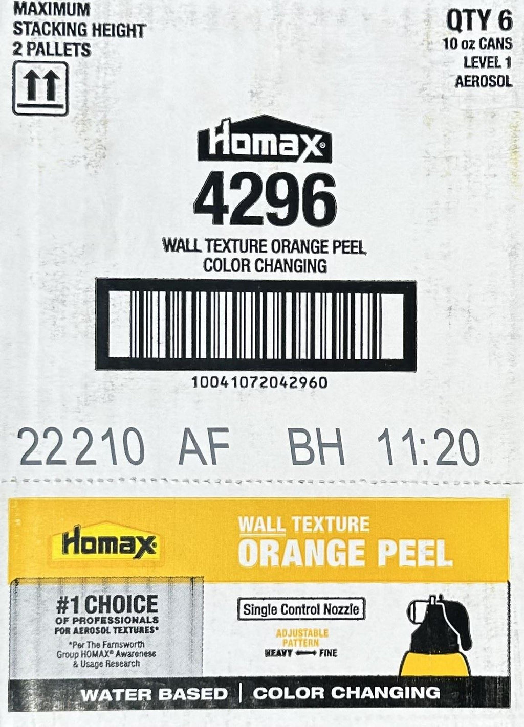 Homax White Water-Based Wall and Ceiling Texture Paint 10 oz, Pack of 6